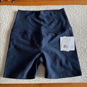 Beyond Yoga Dark Blue High-Waisted Bike Shorts